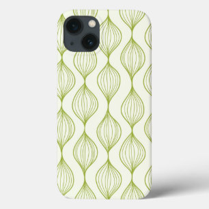 Green vertical ogee pattern background
