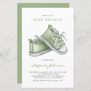 Green Watercolor Baby Calçados Baby Brunation Conv