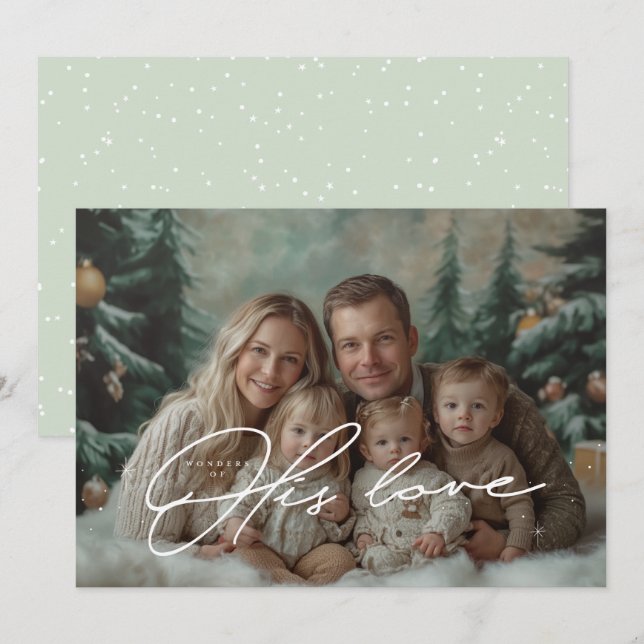 Green Wonders do seu cartão de Natal de amor (Frente/Verso)