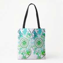 Green Zodiac Astrological Signs on a Tote Bag