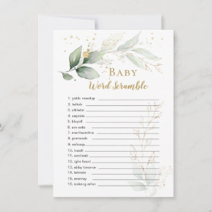 Greenerage Foliage Bebê Jogo de Palavras