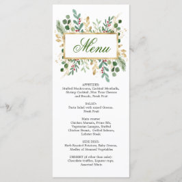 Greenerage Foliage Red Berry Menu de Natal