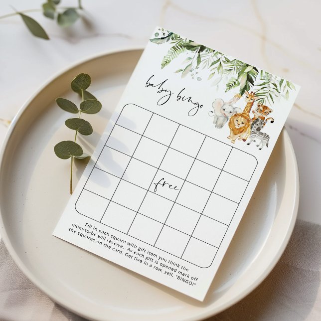 Greenere safari animais bebê bingo (Criador carregado)