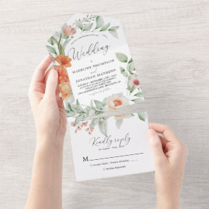 Greenerical Botanical Floral Sage Green Peach Casa