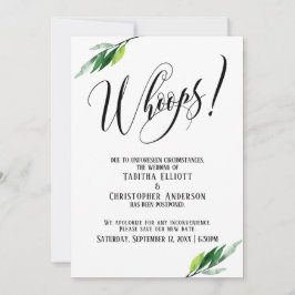 Greenery adiou o casamento "Whoops!" Anúncio