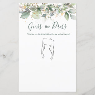 Greenery Adivinha O Jogo Do Chá de panela De Vesti