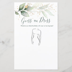 Greenery Adivinha O Jogo Do Chá de panela De Vesti