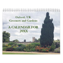 Greenery and Gardens em Oxford, calendário do Rein