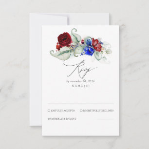 Greenery and Vibrant Flowers Bohemian Wedding RSVP