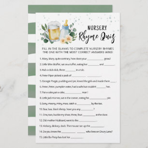 Greenery Baby Está Criando Jogo Enfermeiro Rhyme Q