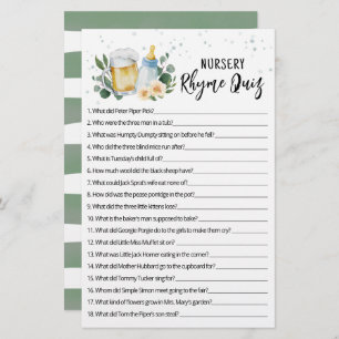 Greenery Baby Está Criando Jogo Enfermeiro Rhyme Q