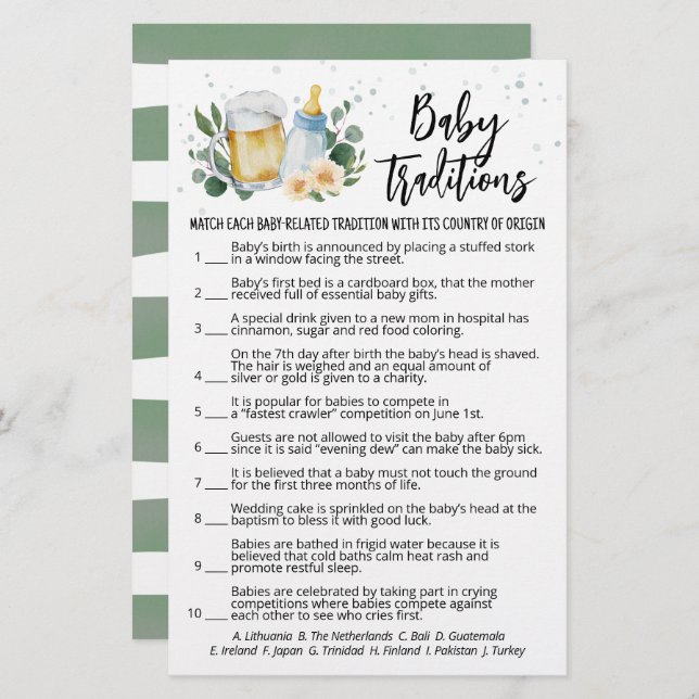 Greenery Baby Está Criando Tradição De Bebês (Frente/Verso)