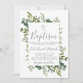 Greenery Baptism Convite