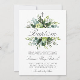 Greenery Baptism Convite