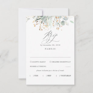 Greenery Bohemian Wedding RSVP