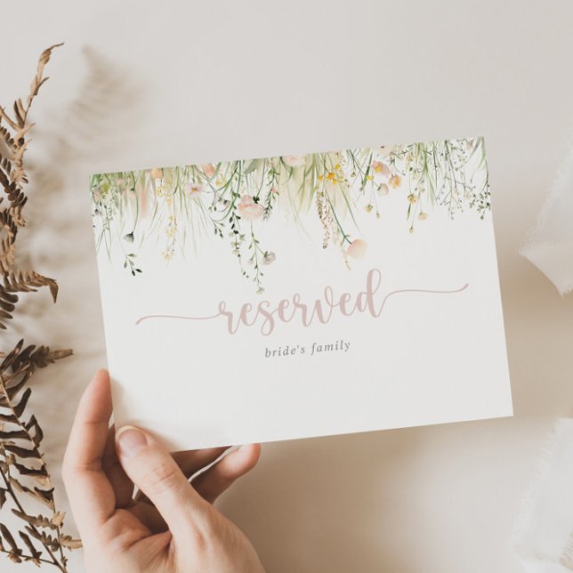 Greenery Boho Wildflower Sinal reservado (Criador carregado)