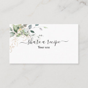 Greenery Compartilha um Cartão de Receptáculo