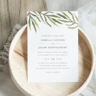 Greenery   Convite Para Casamento Botânico Por Aqu