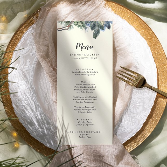 Greenery de inverno | Menu Janto Casamento de Marf (Criador carregado)