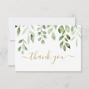 Greenery deixa obrigado Cartão de Nota