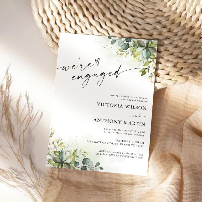 Greenery Estamos engajados Convite (Criador carregado)