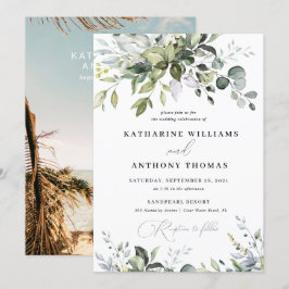 Greenery Eucalyptus Deixa Convite Para Casamento