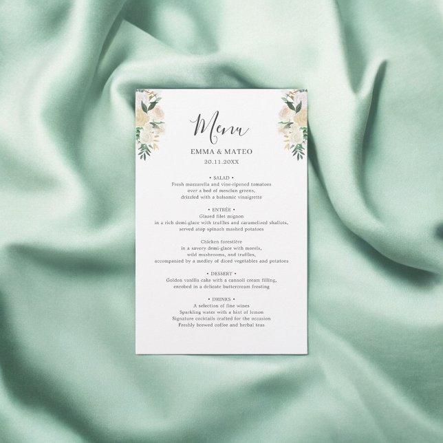 Greenery Eucalyptus Wedding Menu (Criador carregado)