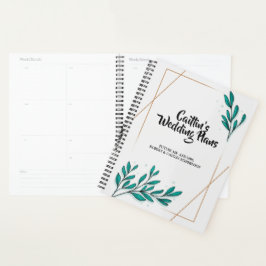 Greenery Floral Gold Foil deixa planejador de casa