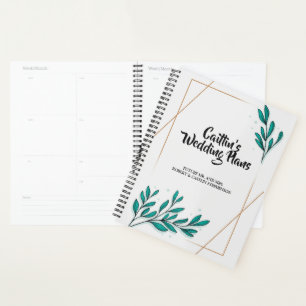 Greenery Floral Gold Foil deixa planejador de casa