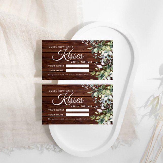 Greenery Floral Quantos cartões de Chá de Kisses (Criador carregado)