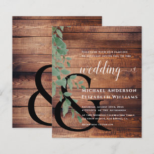 Greenery Foliage Convite para Casamento Eucalyptus