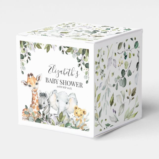 Greenery Foliage Safari - Caixa de Chá de fraldas (Frente)