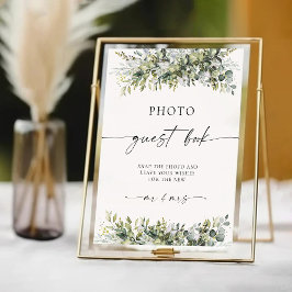 Greenery Herbal Guest Book Sinal