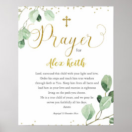 Greenery Imprimível Baptism Gift Poster