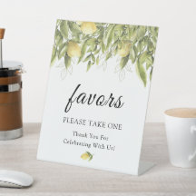 Greenery Lemons - Sinal Rustic Favor