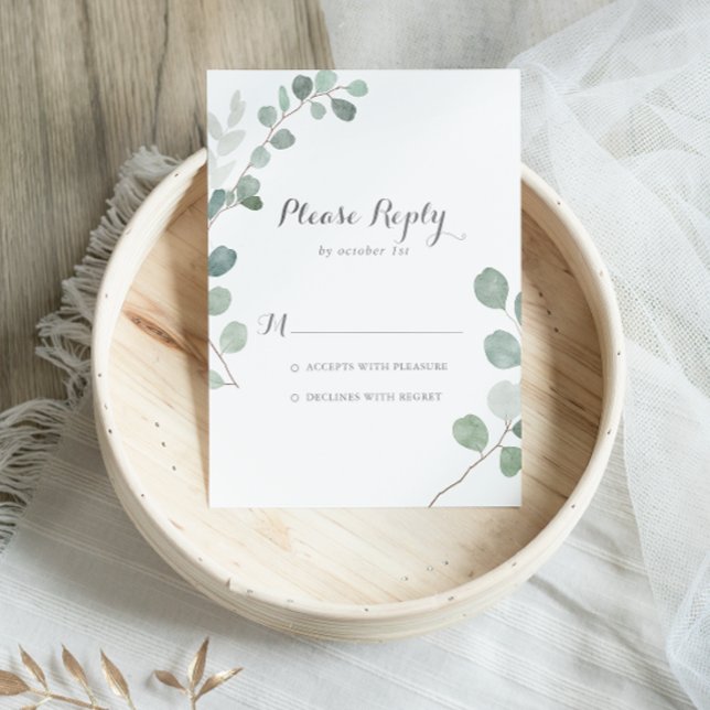 Greenery Minimalista Eucalyptus RSVP (Criador carregado)