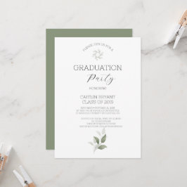 Greenery Modern Graduation Convite