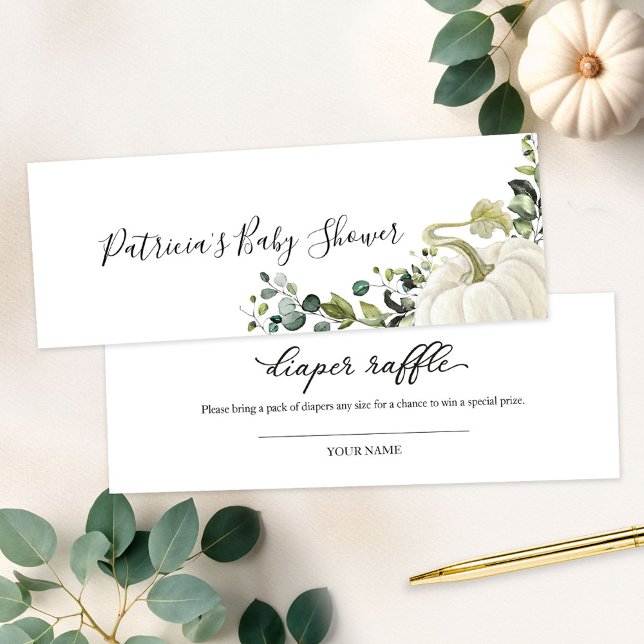 Greenery Pumpkin Fall Fralda Raffle (Criador carregado)