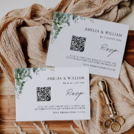 Greenery RSVP Card Wedding Modelo