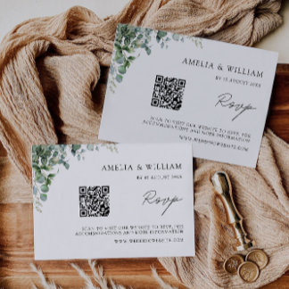 Greenery RSVP Card Wedding Modelo