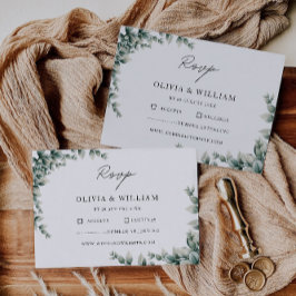 Greenery RSVP Card Wedding Modelo