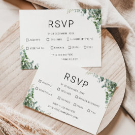 Greenery RSVP Card Wedding Modelo