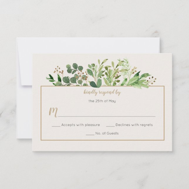 Greenery Rustic do Sonho Botânico Pale Ivory RSVP  (Frente)