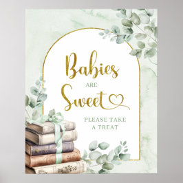 Greenery Sage Storybook Baby are Sweet Poster