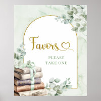 Greenery Sage Storybook favorece Poster
