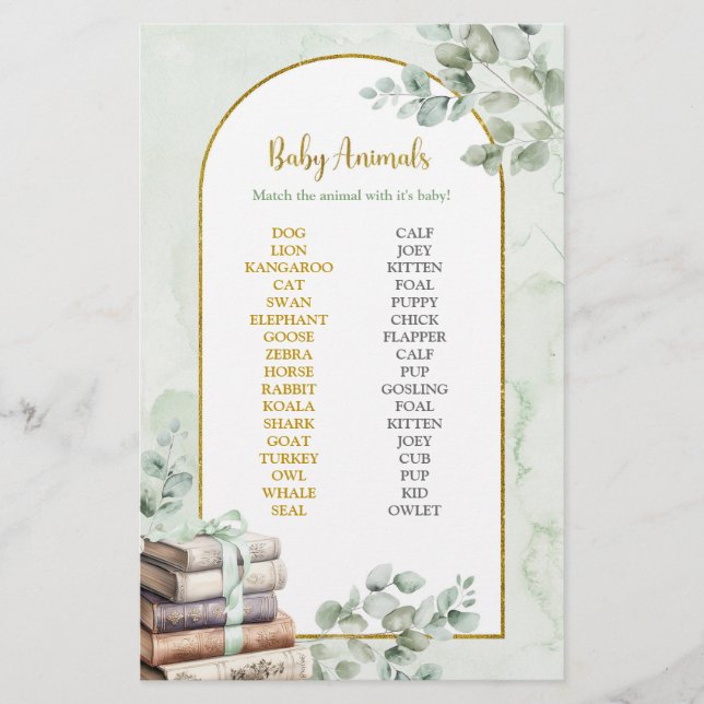 Greenery Storybook Bebês Jogo (Frente)