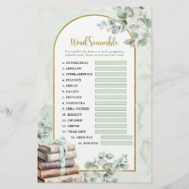 Greenery Storybook Word Scramble Games