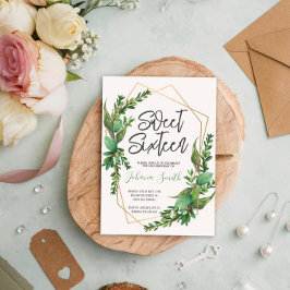 Greenery Sweet 16 16 - Convite de Aniversário