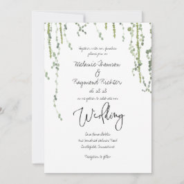 Greenery Vines Convite Para Casamento