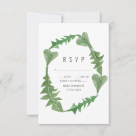 Greenery Watercolor Foliage RSVP